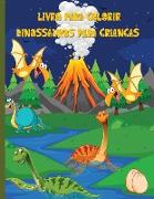 Livro para colorir dinossauros para crianças