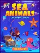 Sea Animals coloring book for kids 4-8