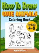 How to draw cute animals coloring book for kids 4-8