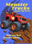 Monster Trucks Coloring Book Dot Marker Scissor Skills