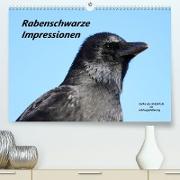 Rabenschwarze Impressionen - meike-ajo-dettlaff.de via wildvogelhlfe.org (Premium, hochwertiger DIN A2 Wandkalender 2022, Kunstdruck in Hochglanz)
