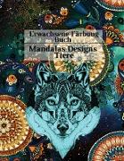 Erwachsene Färbung Buch Mandalas Designs Tiere