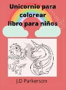 Unicornio para colorear libro para niños