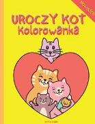 Uroczy Kot Kolorowanka: Super zabawna kolorowanka ze slodkim kotem 50 kolorowanki dla dzieci Slodkie i zabawne wzory: wesoly kot, zabawny kot