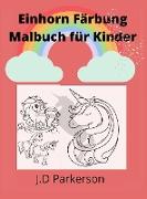 Einhorn Färbung Malbuch für Kinder