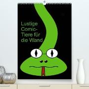 Lustige Comic-Tiere für die Wand (Premium, hochwertiger DIN A2 Wandkalender 2022, Kunstdruck in Hochglanz)