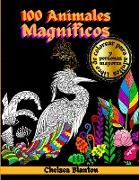 100 Animales Magníficos Libro de Colorear para Adultos y Personas Mayores