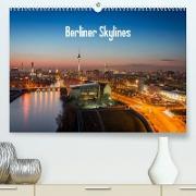 Berliner Skylines (Premium, hochwertiger DIN A2 Wandkalender 2022, Kunstdruck in Hochglanz)