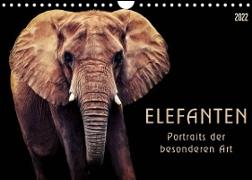 Elefanten - Portraits der besonderen Art (Wandkalender 2022 DIN A4 quer)