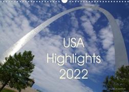USA Highlights 2022 (Wandkalender 2022 DIN A3 quer)