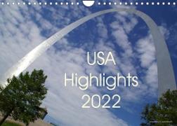 USA Highlights 2022 (Wandkalender 2022 DIN A4 quer)