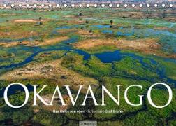 Okavango - Das Delta von oben (Tischkalender 2022 DIN A5 quer)