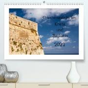Griechenlands Perlen Kreta und Santorin (Premium, hochwertiger DIN A2 Wandkalender 2022, Kunstdruck in Hochglanz)