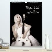 Weißes Cello auf Reisen (Premium, hochwertiger DIN A2 Wandkalender 2022, Kunstdruck in Hochglanz)