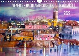 Venedig - Dachlandschaften in Aquarell (Wandkalender 2022 DIN A4 quer)