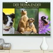Der Tierkalender mit Zitaten, Weisheiten und Sprüchen (Premium, hochwertiger DIN A2 Wandkalender 2022, Kunstdruck in Hochglanz)