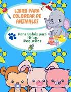 Libro para colorear de animales para bebés para niños pequeños