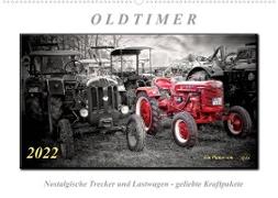 Oldtimer - nostalgische Trecker und Lastwagen (Wandkalender 2022 DIN A2 quer)