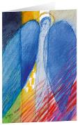Engel aus dem Regenbogen - Kunst-Faltkarten ohne Text (5 Stück)