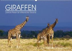 GIRAFFEN - Liebliche Riesen der afrikanischen Savanne (Wandkalender 2022 DIN A2 quer)
