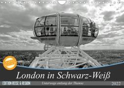 London in Schwarz-Weiß (Wandkalender 2022 DIN A4 quer)