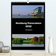 Hamburg Panoramen 2022 . Jahresplaner (Premium, hochwertiger DIN A2 Wandkalender 2022, Kunstdruck in Hochglanz)