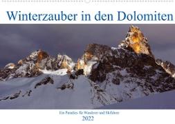 Winterzauber in den Dolomiten (Wandkalender 2022 DIN A2 quer)