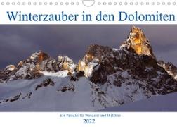 Winterzauber in den Dolomiten (Wandkalender 2022 DIN A4 quer)