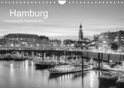 Hamburg monochrome Impressionen (Wandkalender 2022 DIN A4 quer)