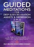 Guided Meditations For Deep Sleep, Relaxation, Anxiety & Depression (2 in 1)