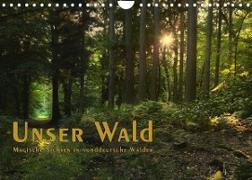 Unser Wald - Magische Sichten in norddeutsche Wälder / Geburtstagskalender (Wandkalender 2022 DIN A4 quer)