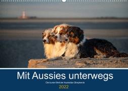 Mit Aussies unterwegs - Die bunte Welt der Australian Shepherds (Wandkalender 2022 DIN A2 quer)