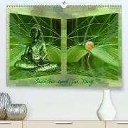 Buddha und Yin Yang (Premium, hochwertiger DIN A2 Wandkalender 2022, Kunstdruck in Hochglanz)