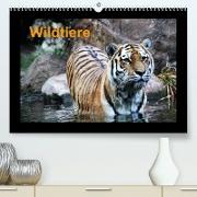 Wildtiere (Premium, hochwertiger DIN A2 Wandkalender 2022, Kunstdruck in Hochglanz)