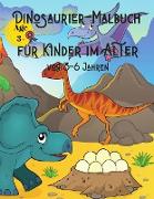 Dinosaurier-Malbuch für Kinder im Alter von 3-6 Jahren