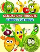 Gemüse und Früchte Färbung Buch für Kinder