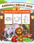 Animali dello Zoo Libro da Colorare per Bambini