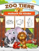 Zoo Tiere Malbuch für Kinder