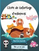 Livre de Coloriage d'animaux pour les Enfants de 4 à 10 ans