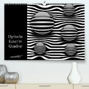 Optische Kunst im Quadrat (Premium, hochwertiger DIN A2 Wandkalender 2022, Kunstdruck in Hochglanz)