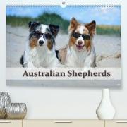 Wunderbare Australian Shepherds (Premium, hochwertiger DIN A2 Wandkalender 2022, Kunstdruck in Hochglanz)