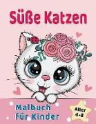 Süße Katzen Malbuch für Kinder von 4-8 Jahren