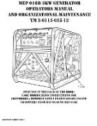 MEP 016B 3KW Generator Operators Manual and Organizational Maintenance TM 5-6115-615-12