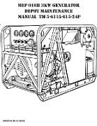 MEP 016B 3KW Generator Depot Maintenance Manual TM 5-6115-615-24P