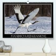Mandschurenkraniche (Premium, hochwertiger DIN A2 Wandkalender 2022, Kunstdruck in Hochglanz)
