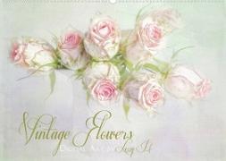 Vintage Flowers (Wandkalender 2022 DIN A2 quer)