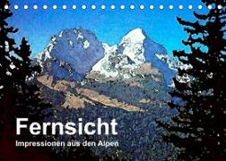 Fernsicht - Impressionen aus den Alpen (Tischkalender 2022 DIN A5 quer)