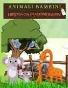 ANIMALI BAMBINI Libro da colorare per bambini