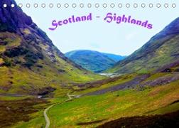 Scotland - Highlands (Tischkalender 2022 DIN A5 quer)