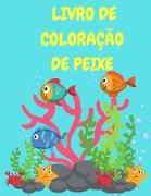 Livro de coloração de peixe para crianças